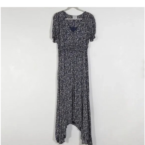 Hayden Los Angeles Floral Ruched Waist Maxi Dress High Low sz S CottageCore - Picture 7 of 7